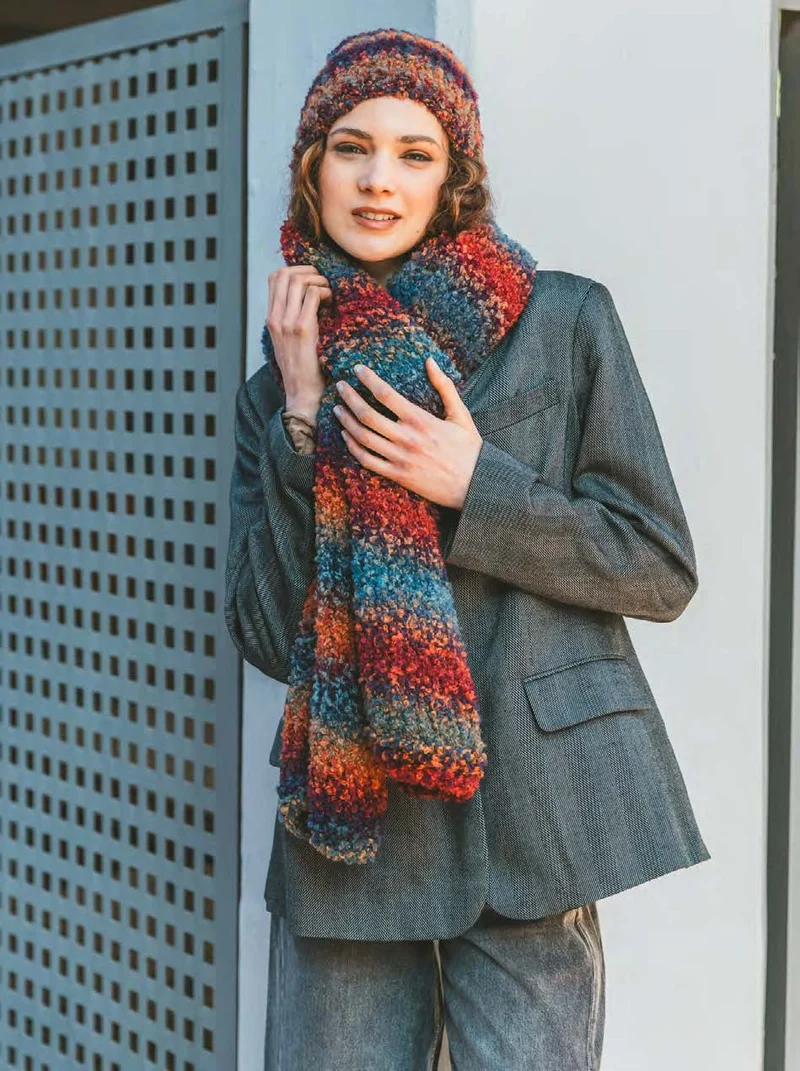 Katia Backstage 204 Braun-Rot-Camel-Schwarz