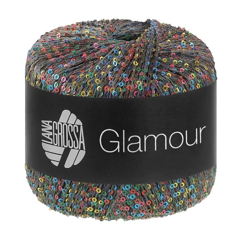 Lana Grossa Glamour 107 Dunkelblau/-Grau