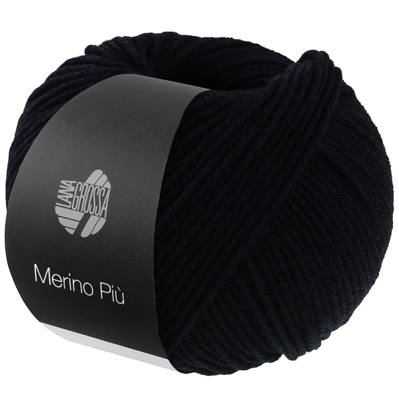 Lana Grossa Merino Piú 019 Schwarz