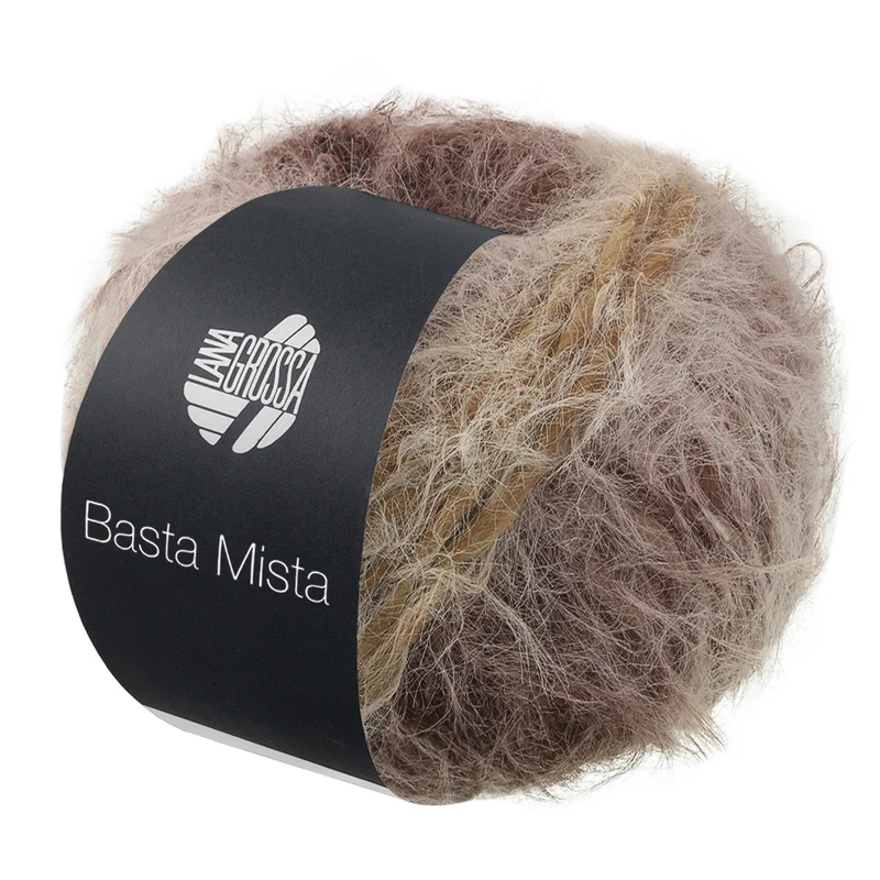 Lana Grossa Basta Mista 118 Taupe/Graubraun/Mokka/Grau/Hellbeige