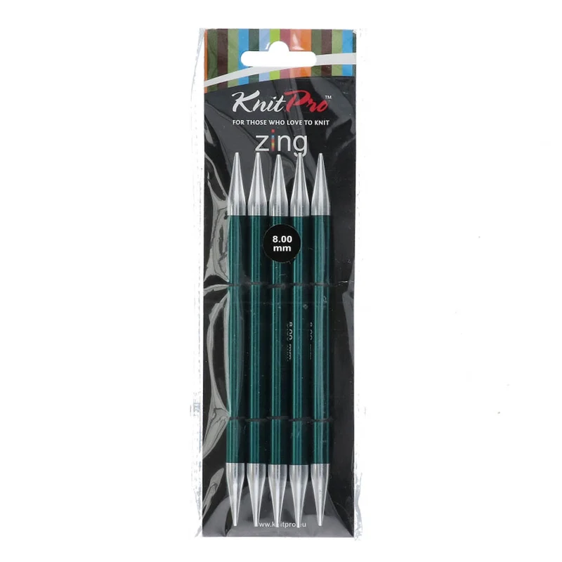 KnitPro Zing Sockennadeln 15 cm, 8,00 mm