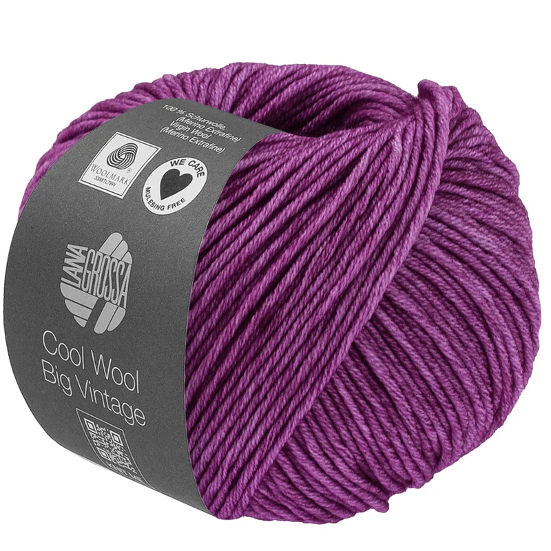 Lana Grossa Cool Wool Big Vintage 7194 Rotviolett