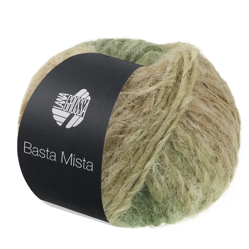 Lana Grossa Basta Mista 120 Jade/Grau/Reseda-Grün/Camel/Taupe