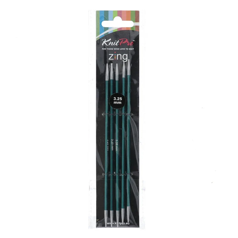 KnitPro Zing Sockennadeln 15 cm, 3,25 mm