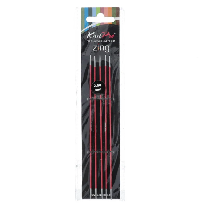 KnitPro Zing Sockennadeln 15 cm, 2,00 mm