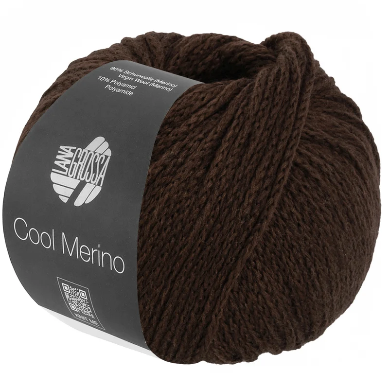 Lana Grossa Cool Merino Uni 044 Dunkelgraubraun