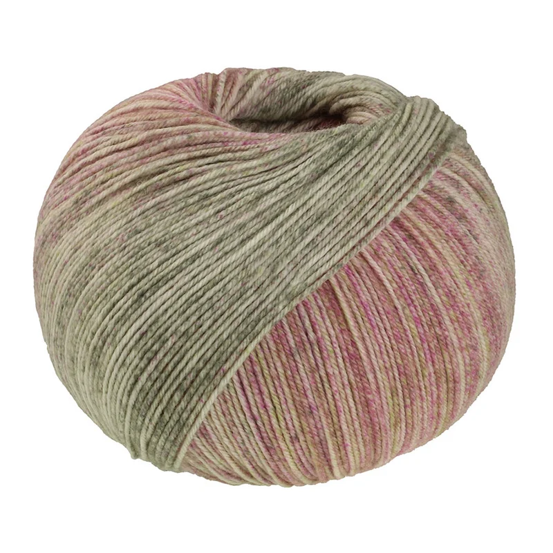 Lana Grossa Meilenweit 100 Merino Extrafine Farbtöne 7232 Pastell-/Graugrün/Hellbeige/Beige/Rosa