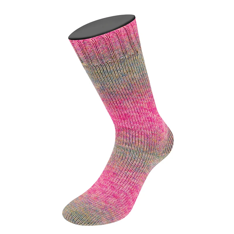 Lana Grossa Meilenweit 100 Merino Extrafine Shades 7226 Rosa/Aprikose/Türkis/Hellgelb